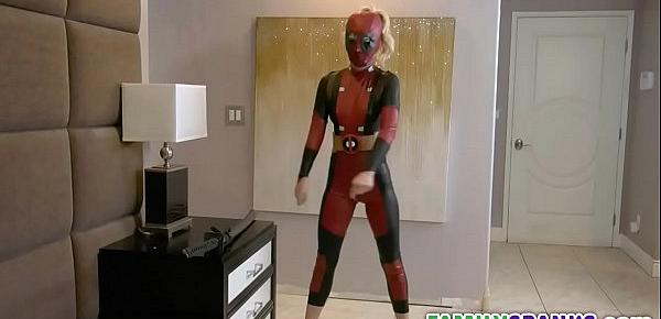  Sensual Mom in Deadpool Bodysuit - Bella Rose